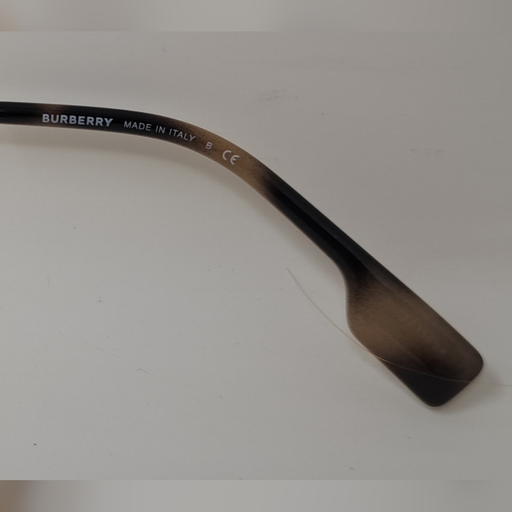 Burberry Sunglasses Havana Gray Gradient Oversized Square Check B4324 59-16-140 - Picture 15 of 16